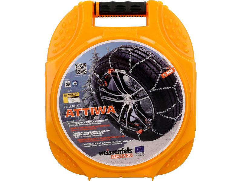 Weissenfels Stahlschneekette Attiwa Clack & Go 8 Schneekette mit zwei automatischen Spannungsvorrichtungen