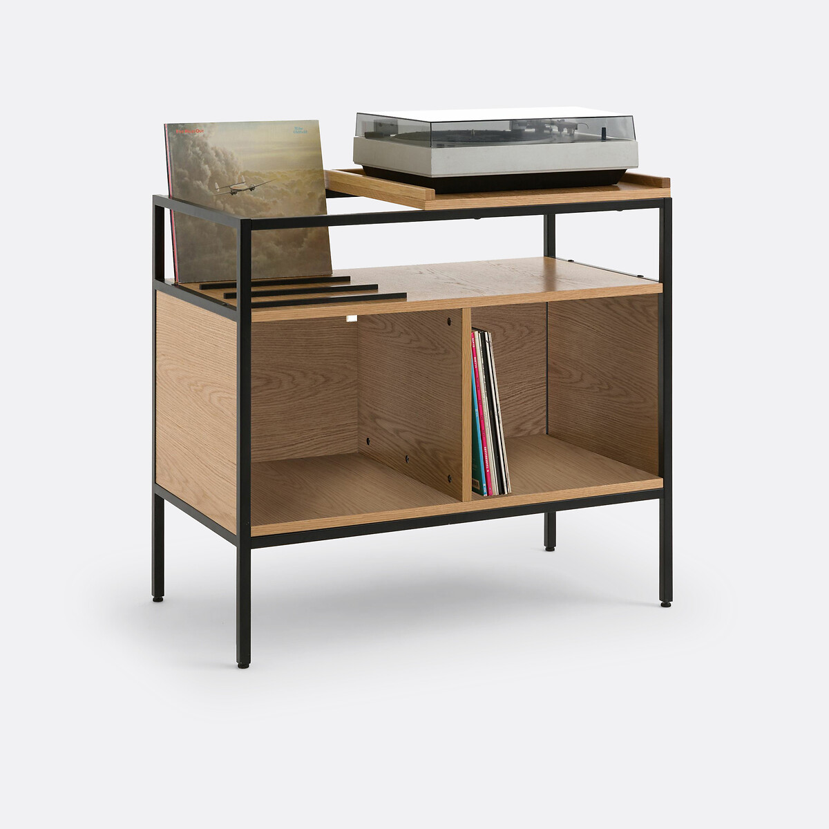 LA REDOUTE INTERIEURS<br>Móveis em vinil com acabamento em carvalho e metal, 87 cm de comprimento, Volga
