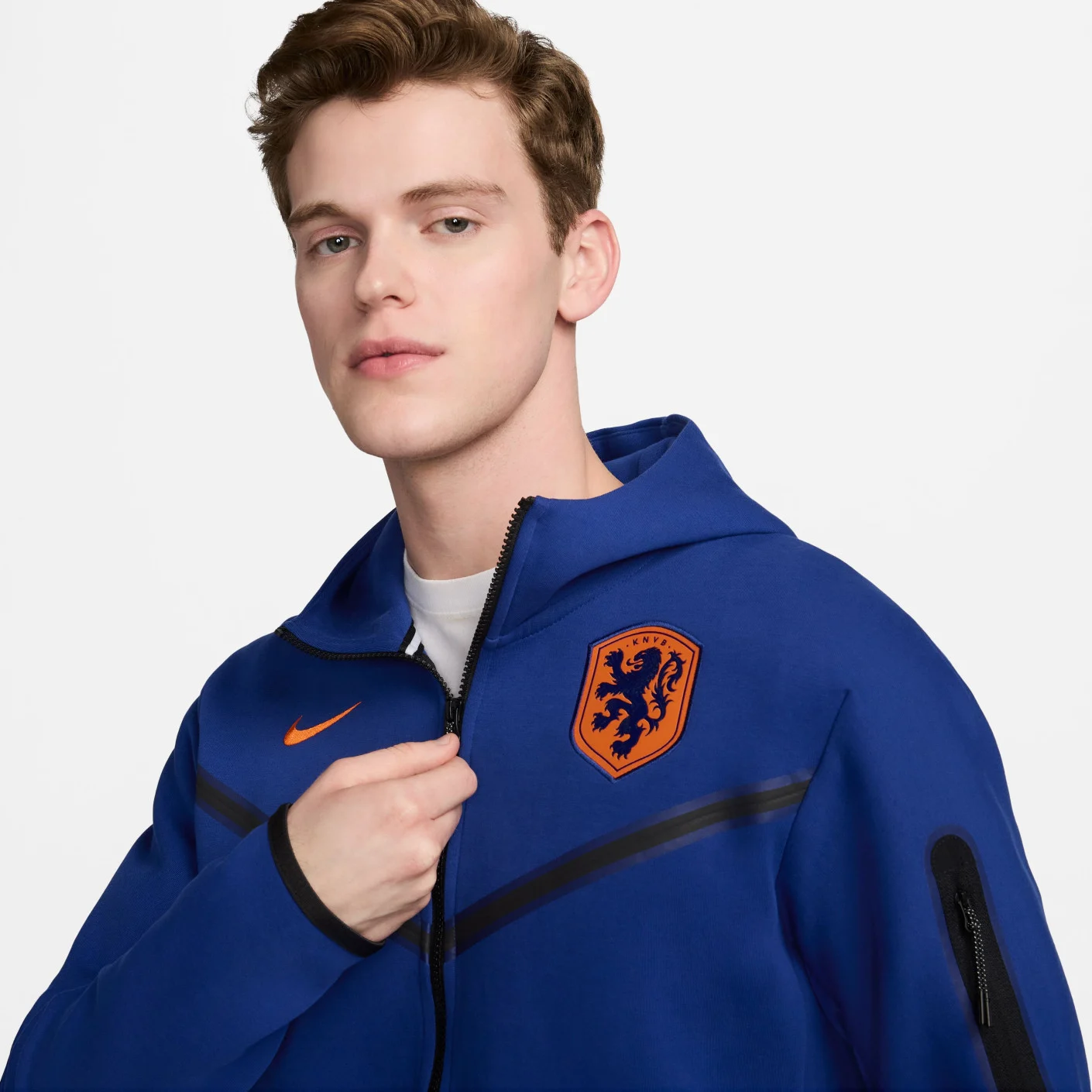 Nike Nederland Tech Fleece Trainingspak 2024-2026 Blauw Oranje