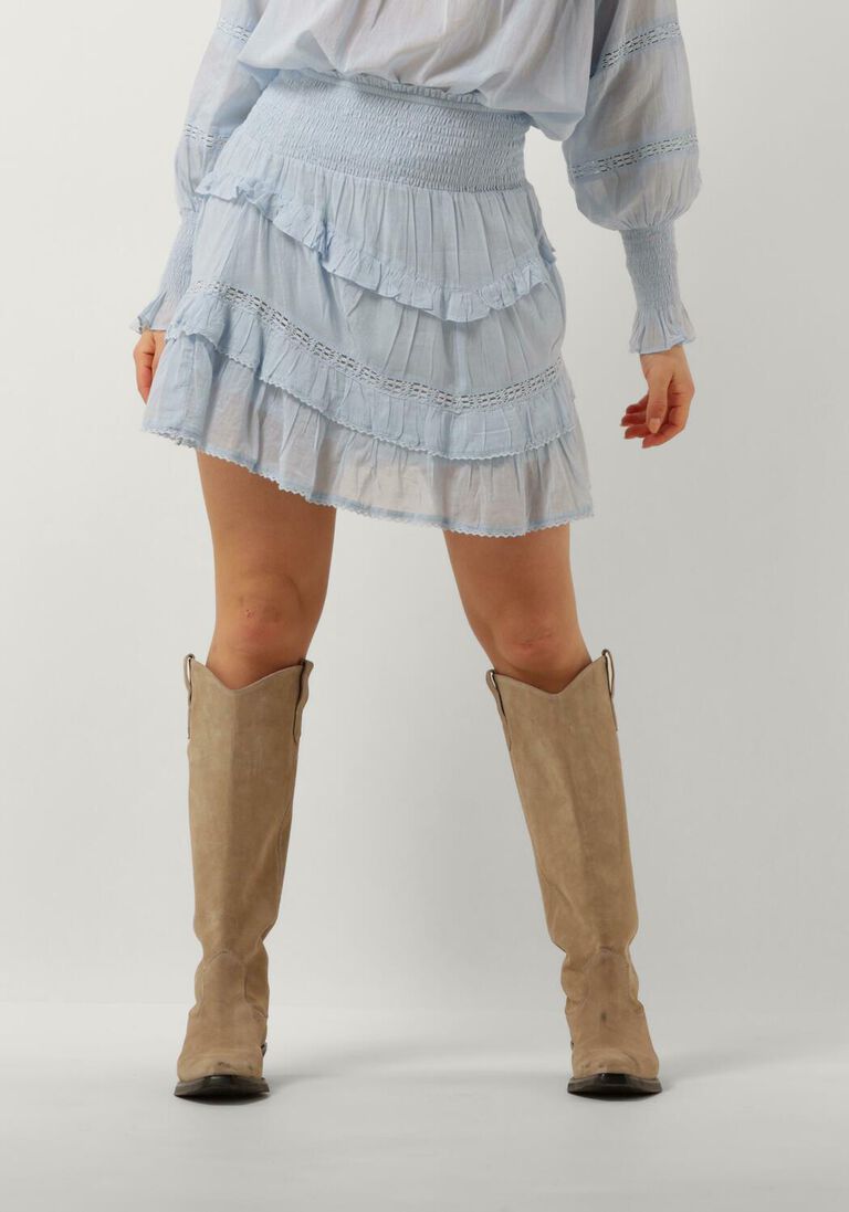 NOTRE-V lichtblauwe notre-v minirok voile skirt