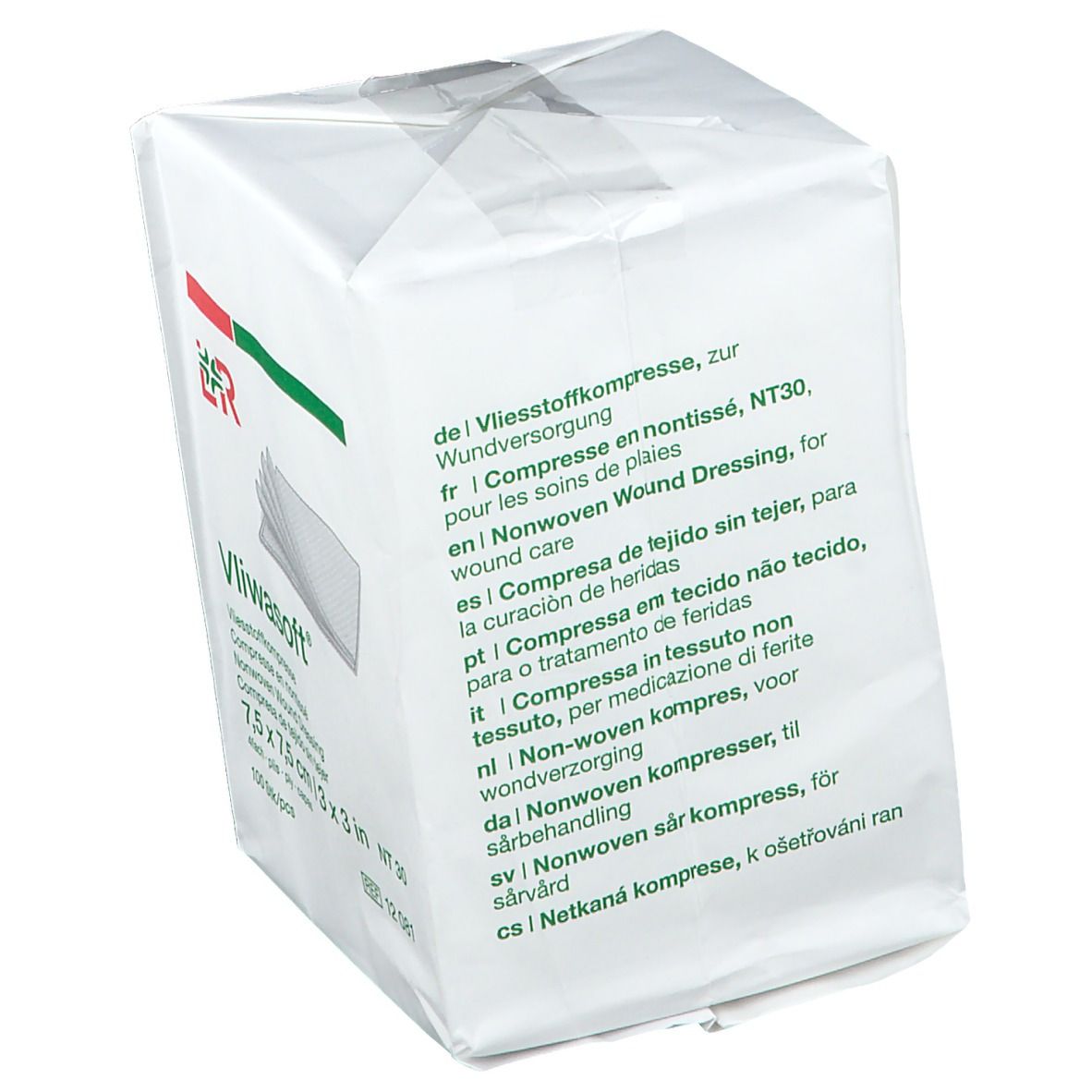 Vliwasoft® Vlieskompresse 7,5 cm x 7,5 cm 4lagig unsteril