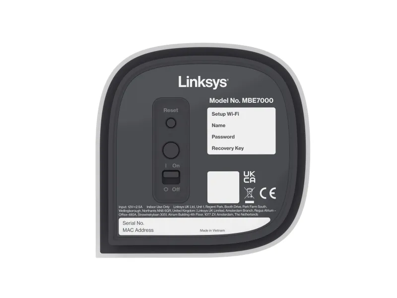Linksys VELOP Pro 7 - Wi-Fi-system - (3 routere) - op til 9000 sq.ft - mesh 1GbE, 2.5GbE, Wi-Fi 7 Multi-Band