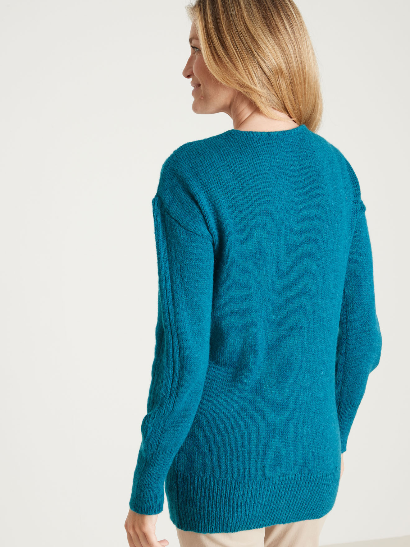 Pull col V avec laine et alpaga