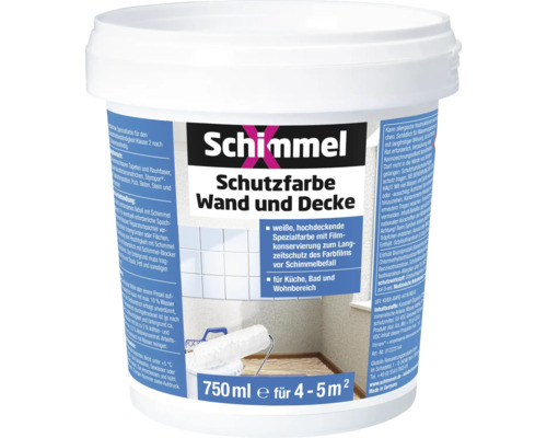 SCHIMMELEX Beschermende Verf voor Wanden en Plafonds, Binnen, Wit, 750 ml