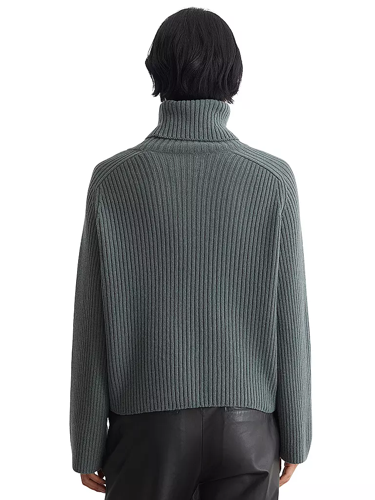 MARC O'POLO Rollkragenpullover dunkelgrün