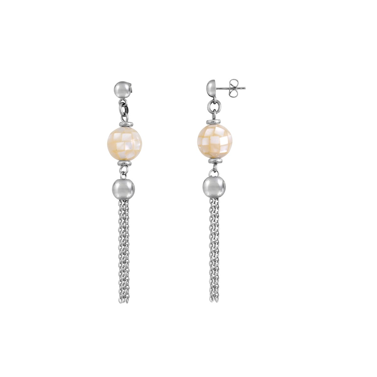 Boucles d'oreilles pendantes en Acier