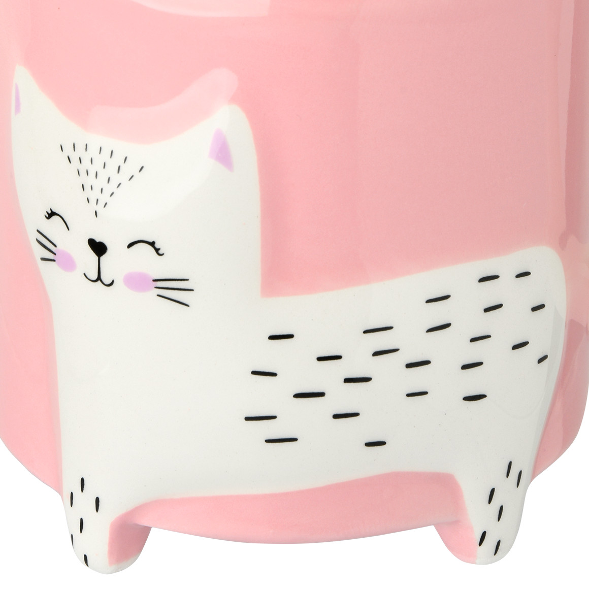 Topolino Tasse mit Katzen-Motiv rosa