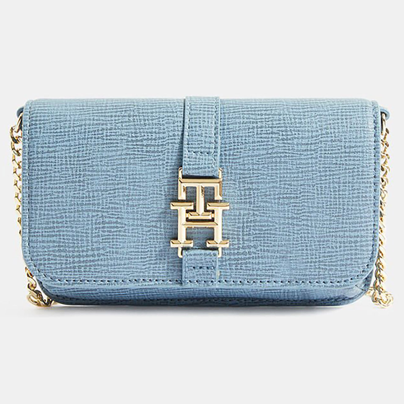 Tommy Hilfiger Sac bandoulière Plush mini crossover bleu clair - 11x18x5 cm