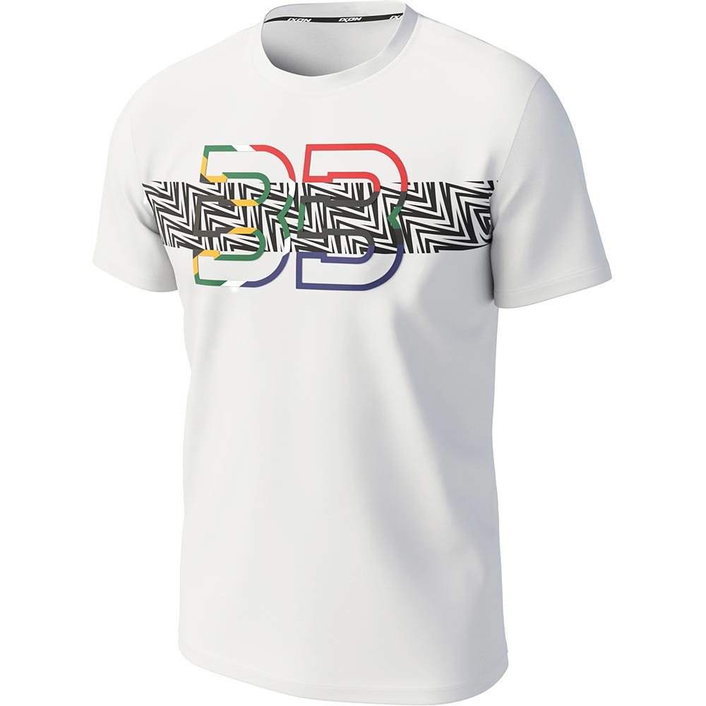 Ixon - T-shirt Brad Binder 24 N°2 Blanc / Noir / Bleu / Rouge
