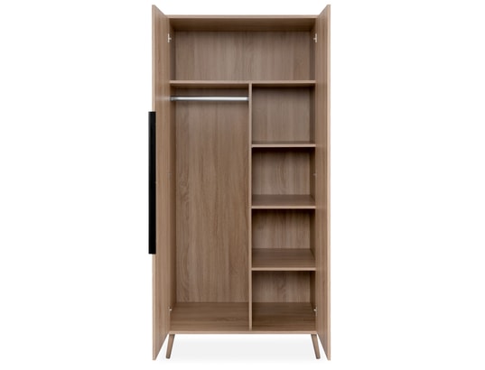 TERRE DE NUIT - Armoire 2 portes impression chevron naturel