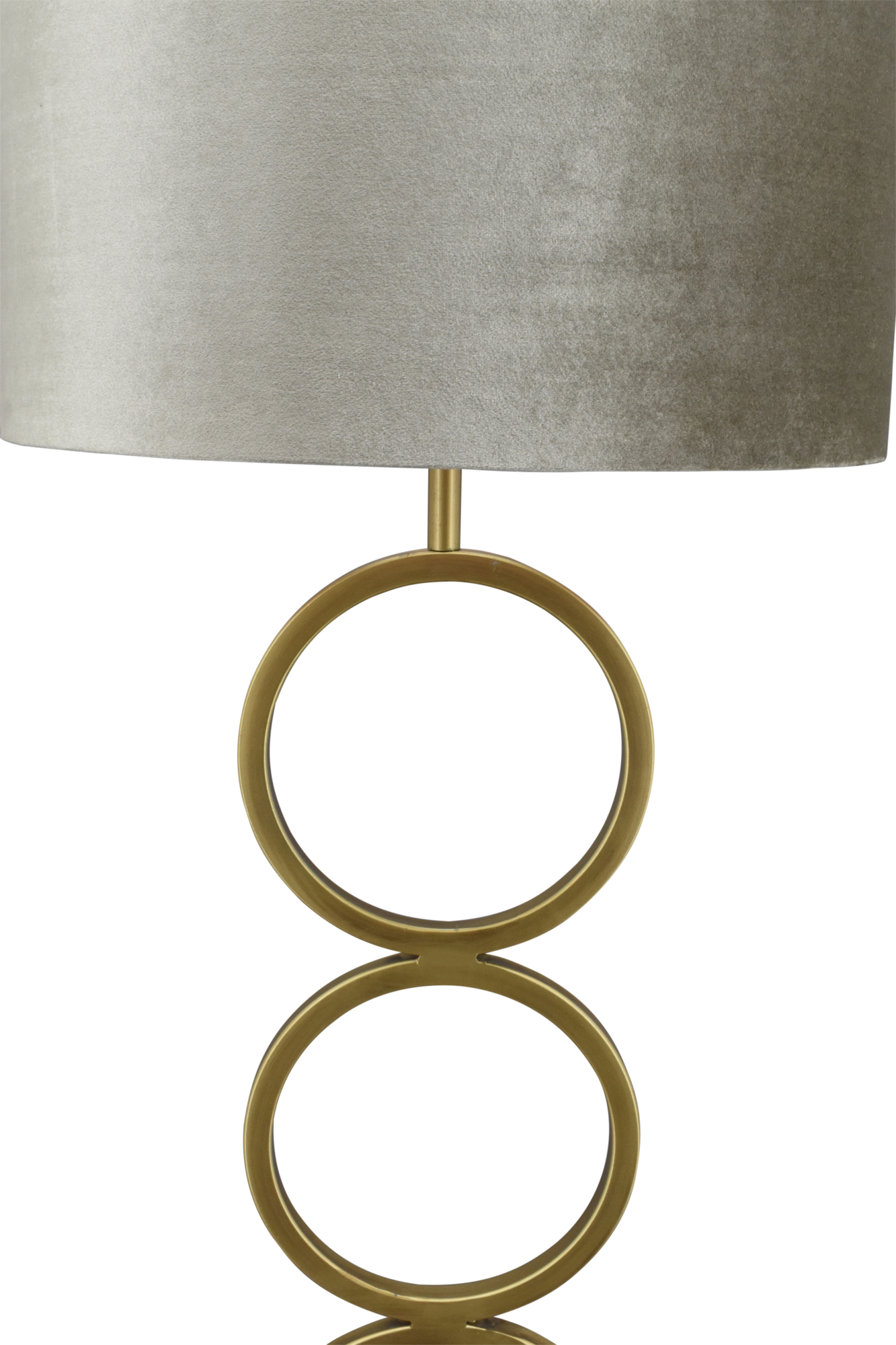 Vloerlamp Capri bronze + kap Cilinder 50x50x30cm Fendi velours taupe ( taupe binnenkant )