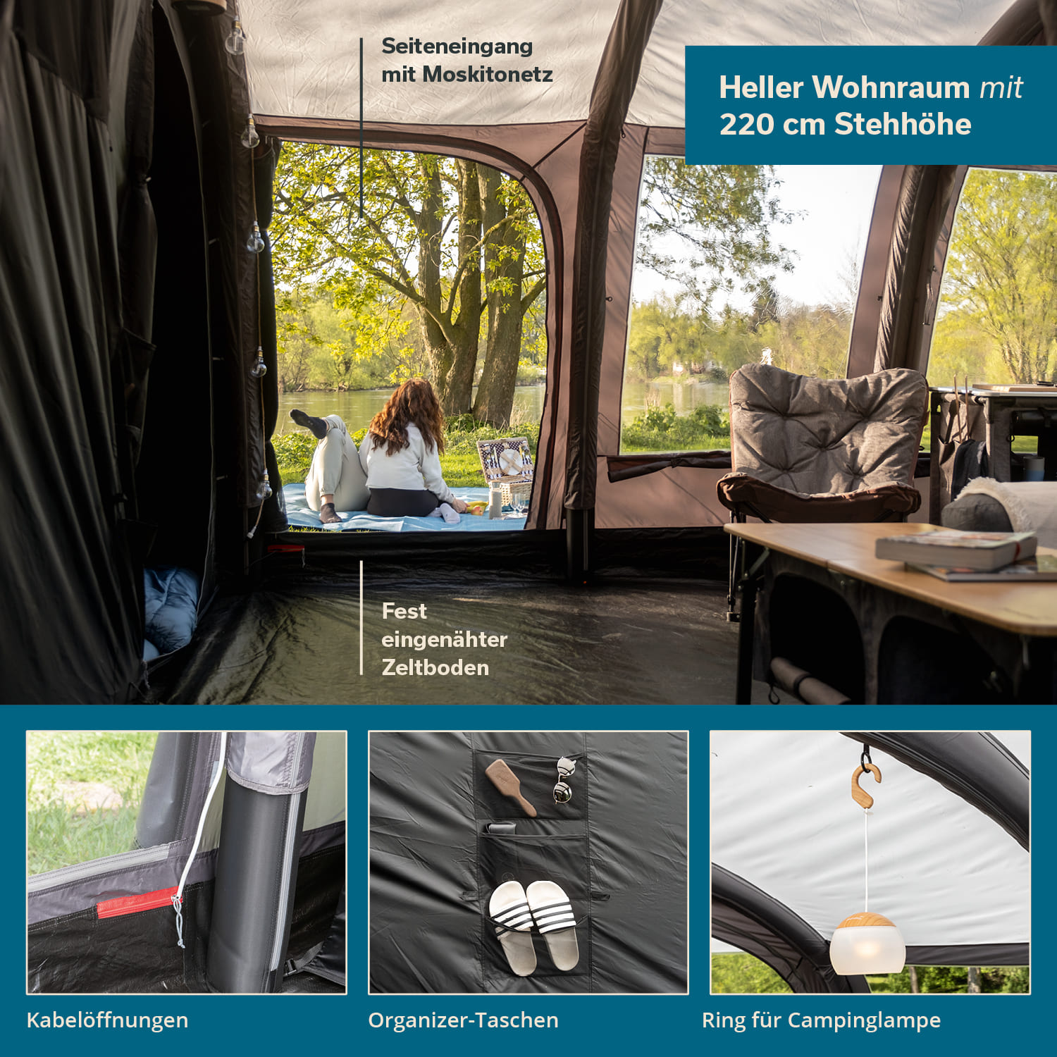 Skandika Timola 6 Air Sleeper Protect XL opblaasbare tent
