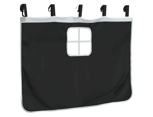 VIDAXL - Rideaux pour lit mezzanine avec tour blanc et noir polyester