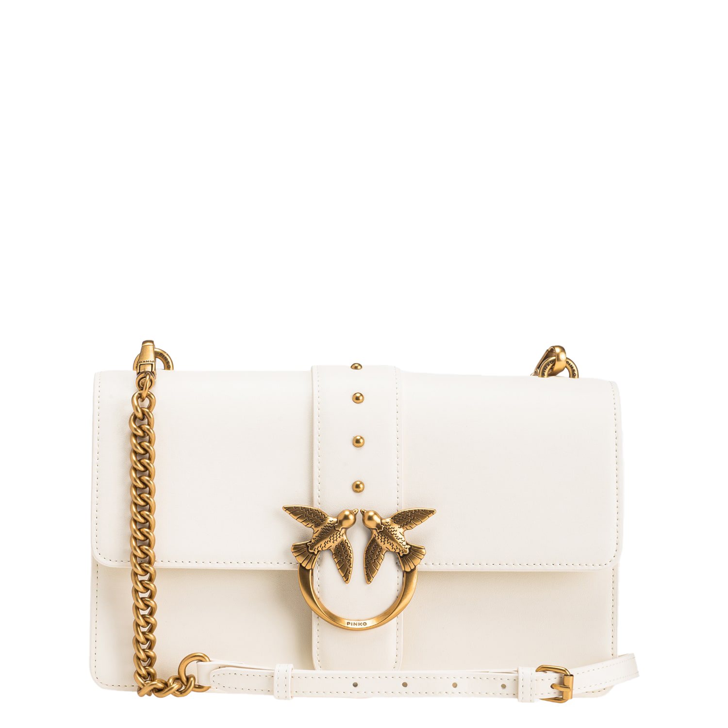 Pinko Love One Classic CL bianco seta/antique gold
