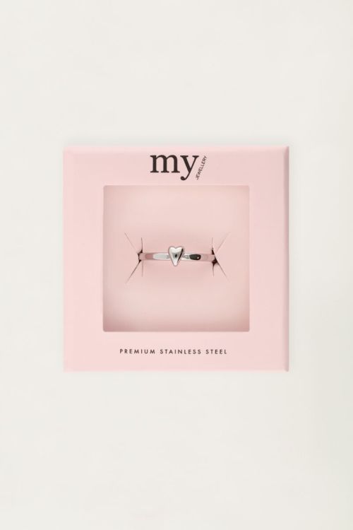 Pink ring met klein hartje