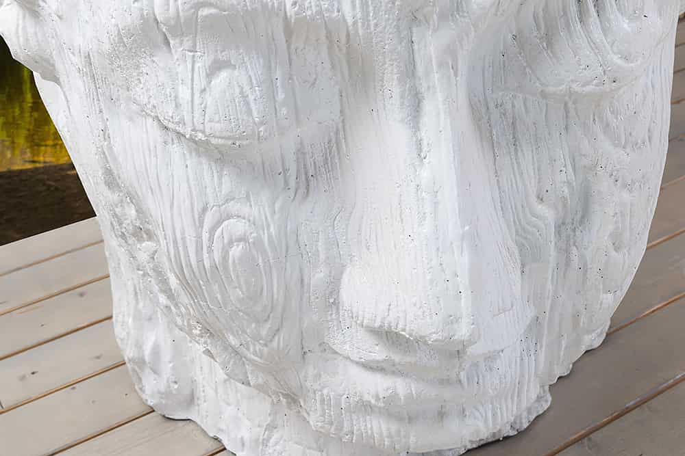 Imposanter XXL Kopf BUDDHA 110cm weiß GRC Beton