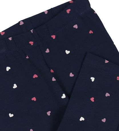Name It Leggings - Noos - NkfVivian - Dark Sapphire m. Herzen