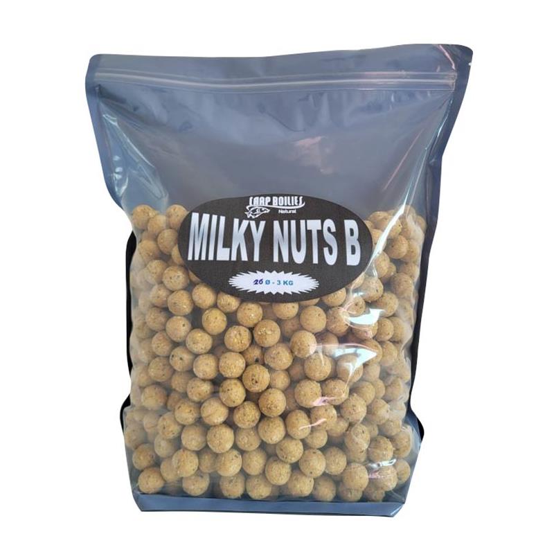 Bouillette Carp Boilies Natural Milky Nuts B