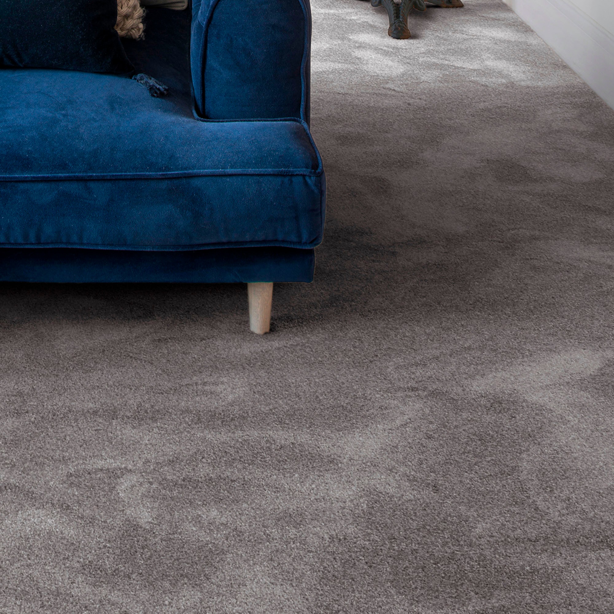 Andiamo Teppichboden »Levin, Velours, Made in Belgium« rechteckig 10 mm Höhe Uni Farben, Breite 400 cm oder 500 cm, weiche Qualität
