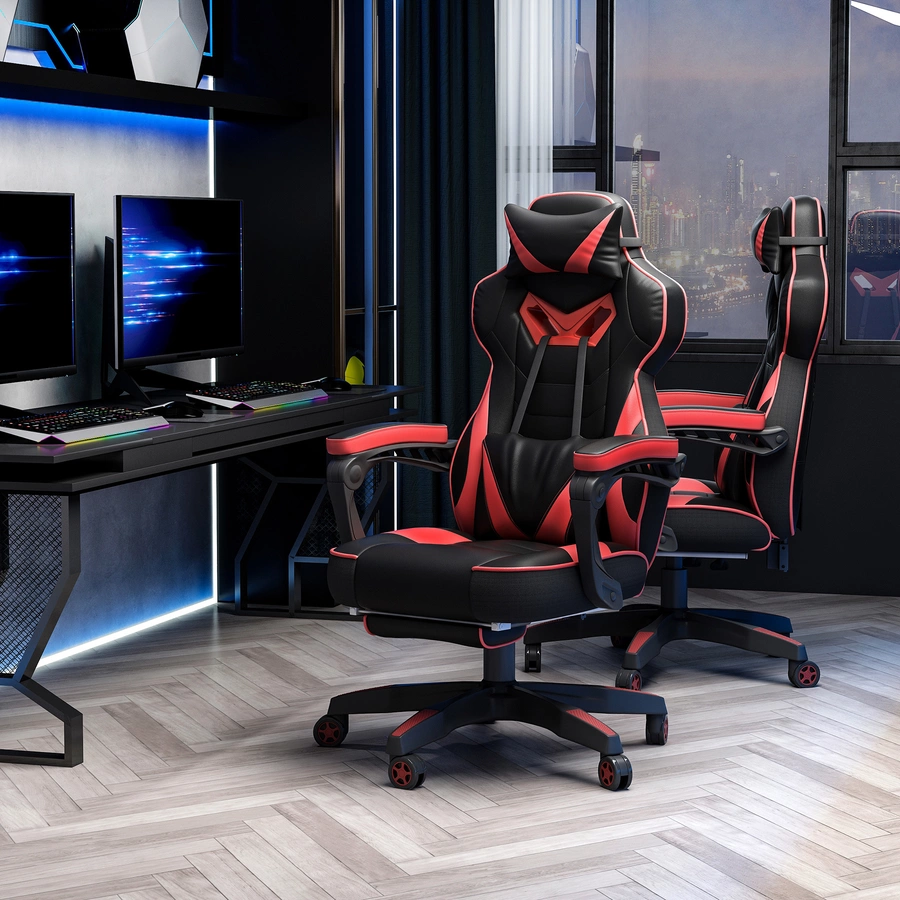 Vinsetto Gamingstuhl mit Liegefunktion schwarzrot