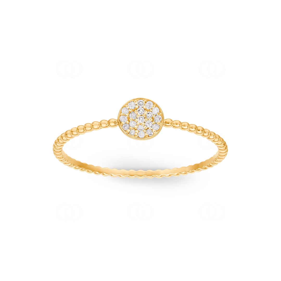 Damenring 750/18 K Gelbgold mit Diamanten 0.06 ct H/si by CHRISTIAN