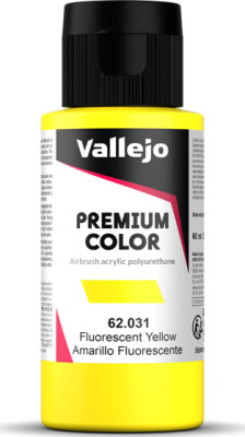 Vallejo - Premium Airbrush Maling - Fluorescent Yellow 60 ML