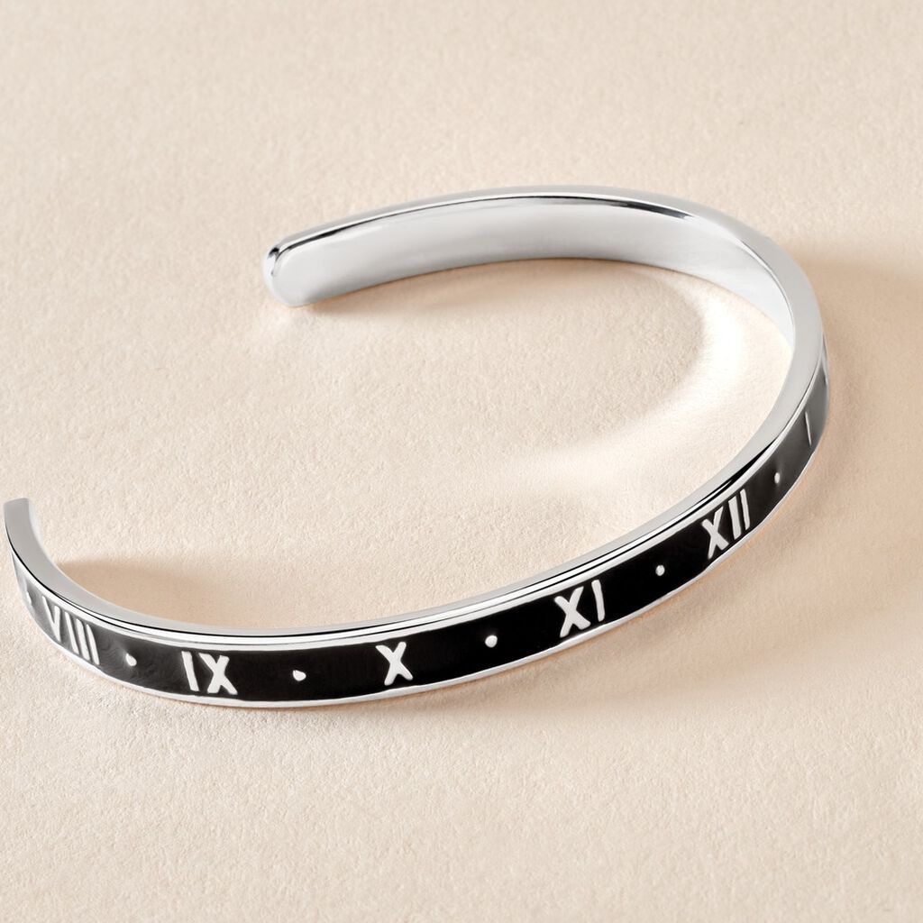 Bracelet Jonc Ilyan Argent Blanc