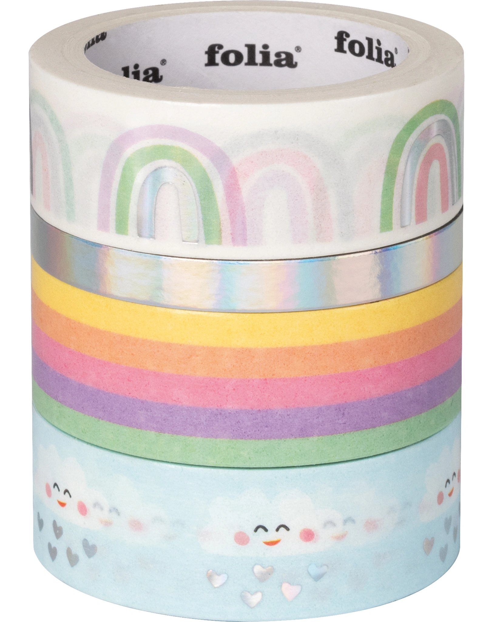 Washi-Tape RAINBOW & CLOUDS 4er-Set