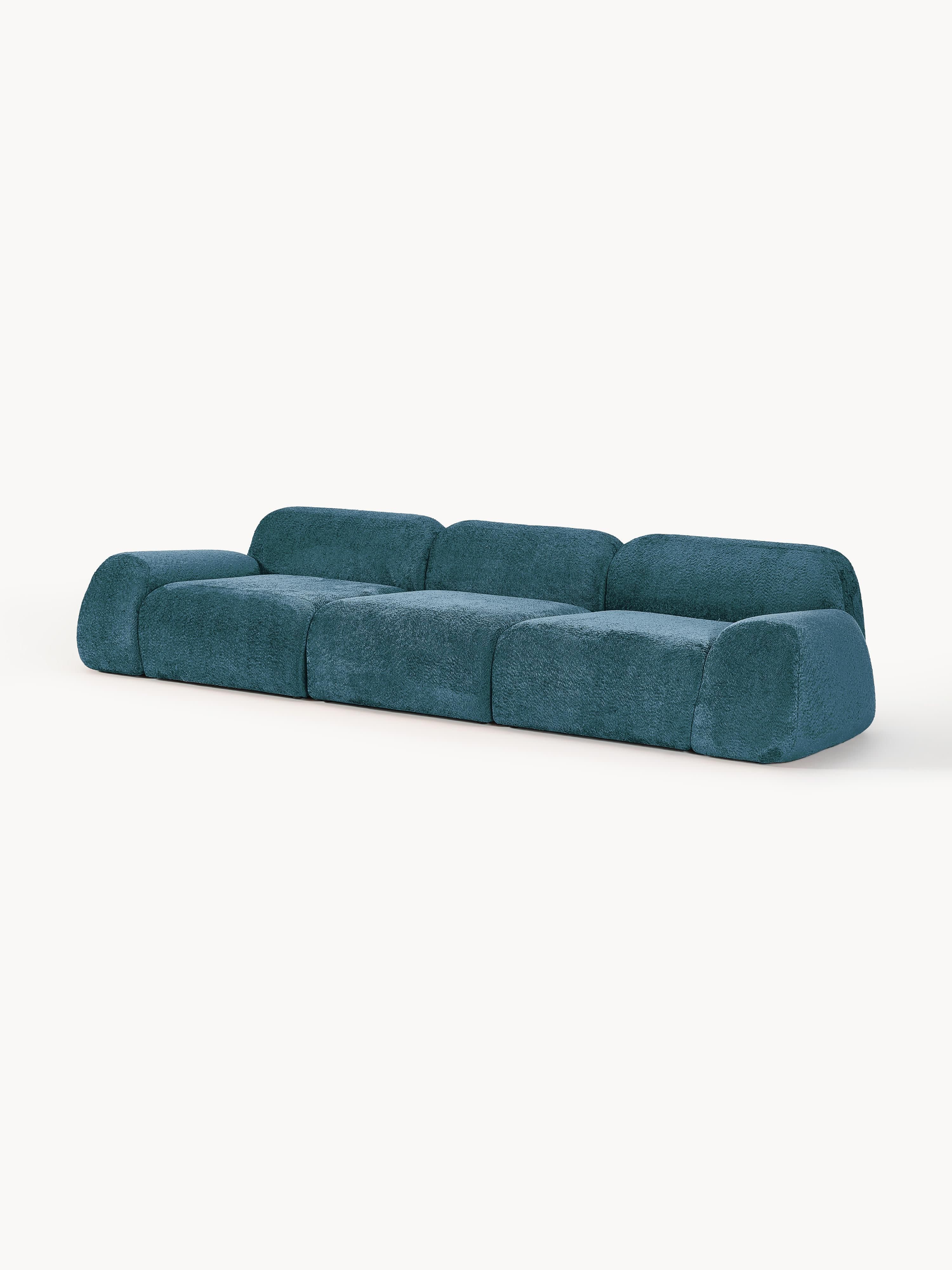 Modulaire bank Wolke (4-zits) van teddy bouclé