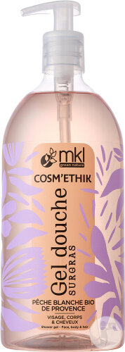 MKL Green Nature Cosm'Ethik Gel Douche Pêche Blanche Bio De Provence 1l