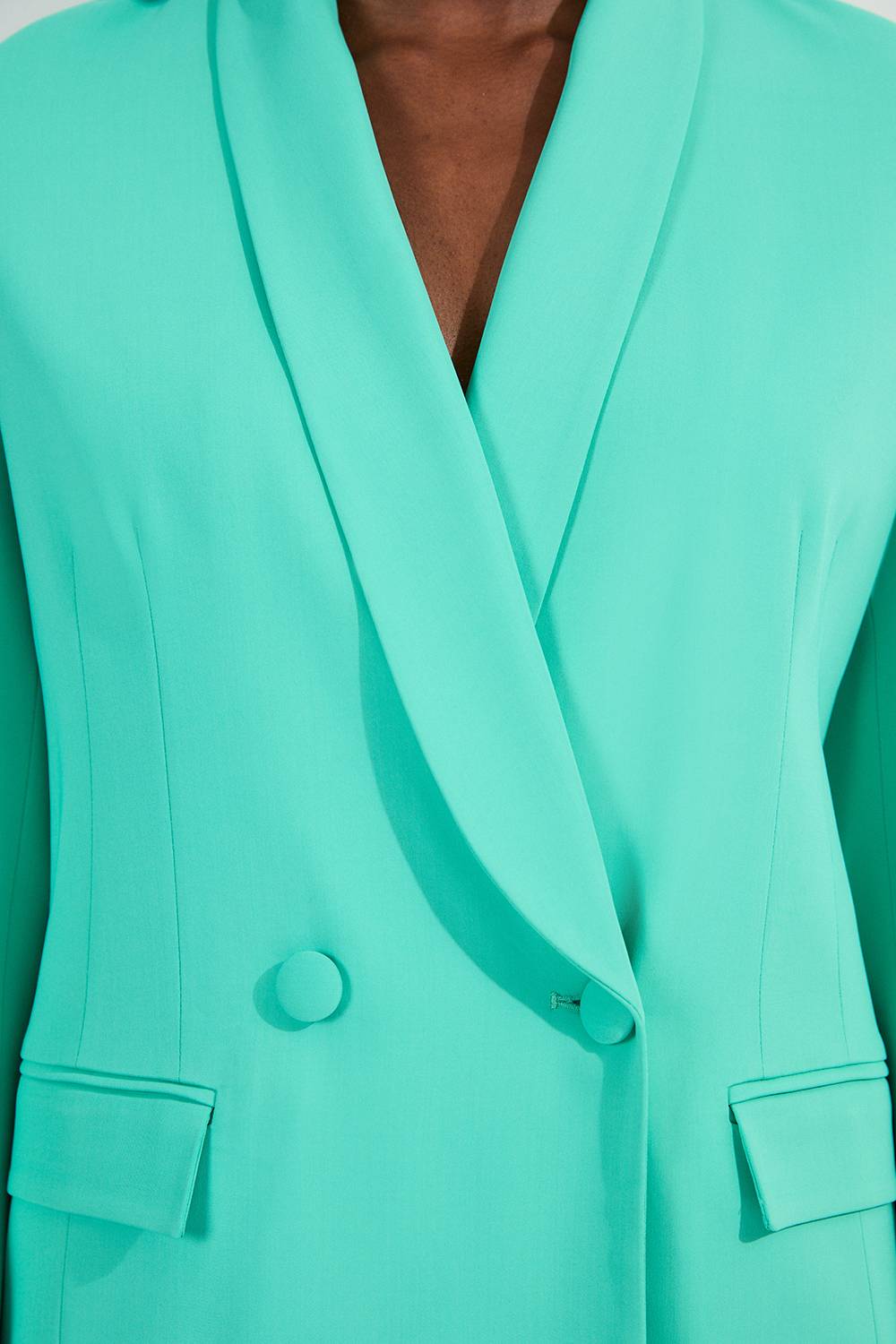 KarenMillen Robe mini blazer ajustée à double boutonnage avec détail cinché
