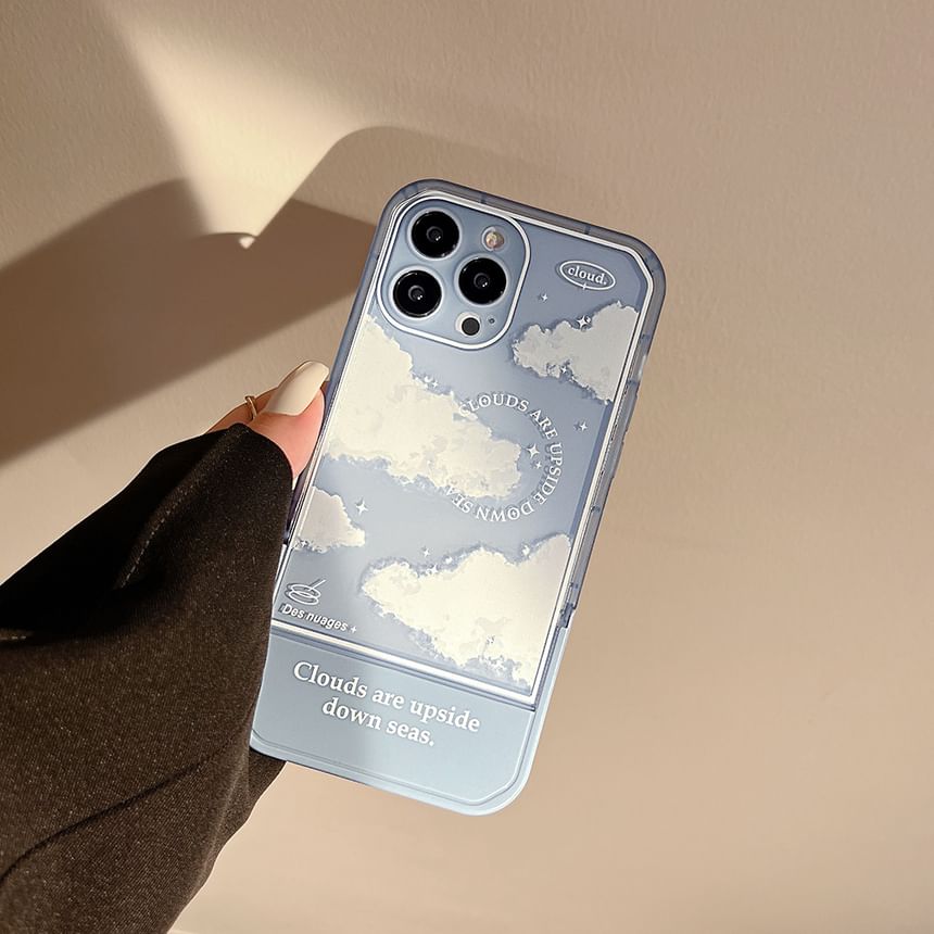 kloudkase - Cloud Stand telefoonhoesje - 16 Pro Max / 16 Pro / 16 Plus / 16 / 15 Pro Max / 15 Pro / 15 Plus / 15 / 14 Pro Max / 14 Pro / 14 Plus / 14 / 13 Pro Max / 13 Pro / 13 / 13 Mini