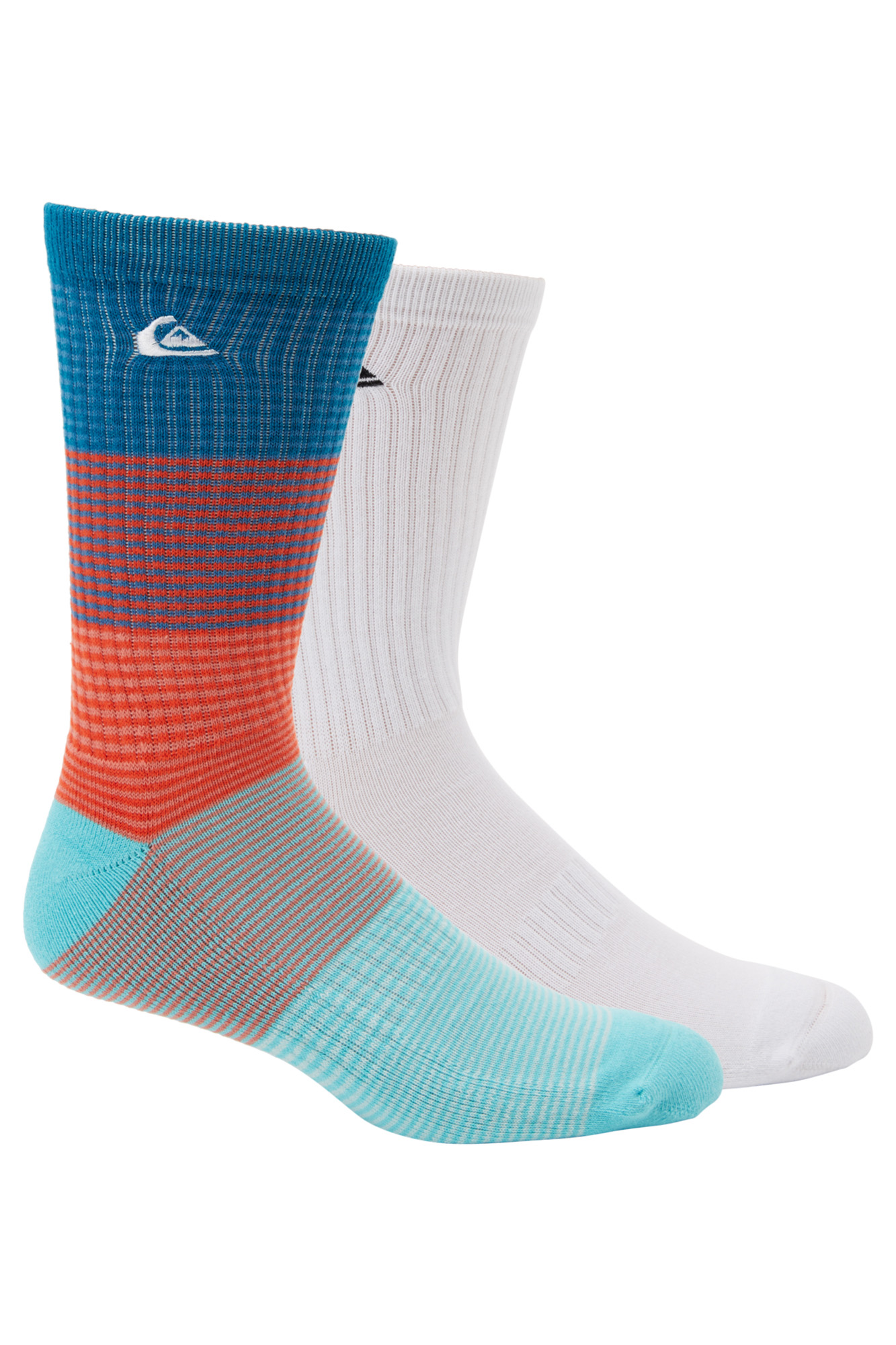 Meias longas listradas multicoloridas [pacote com 2] para homens