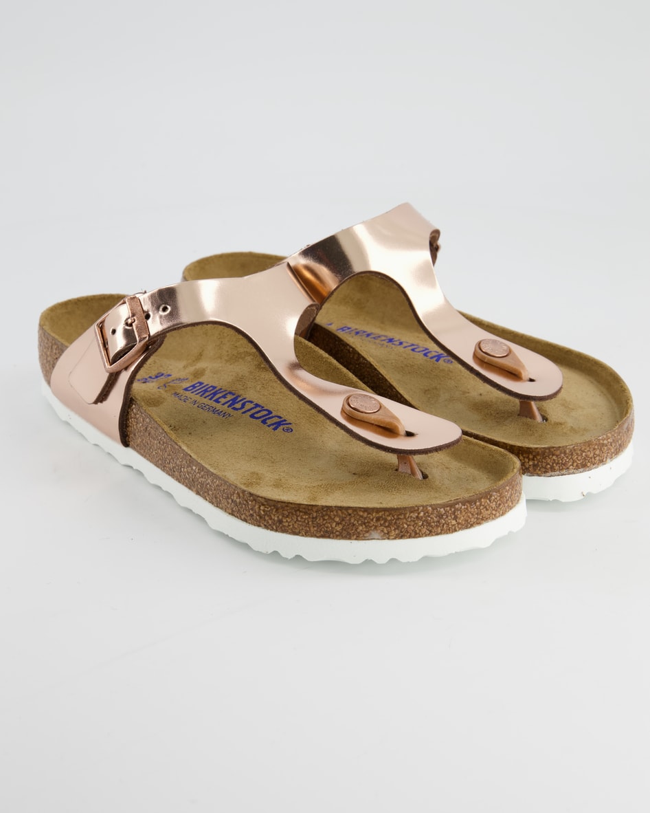 Birkenstock Gizeh Weichbettung Zehentrenner in Roségold