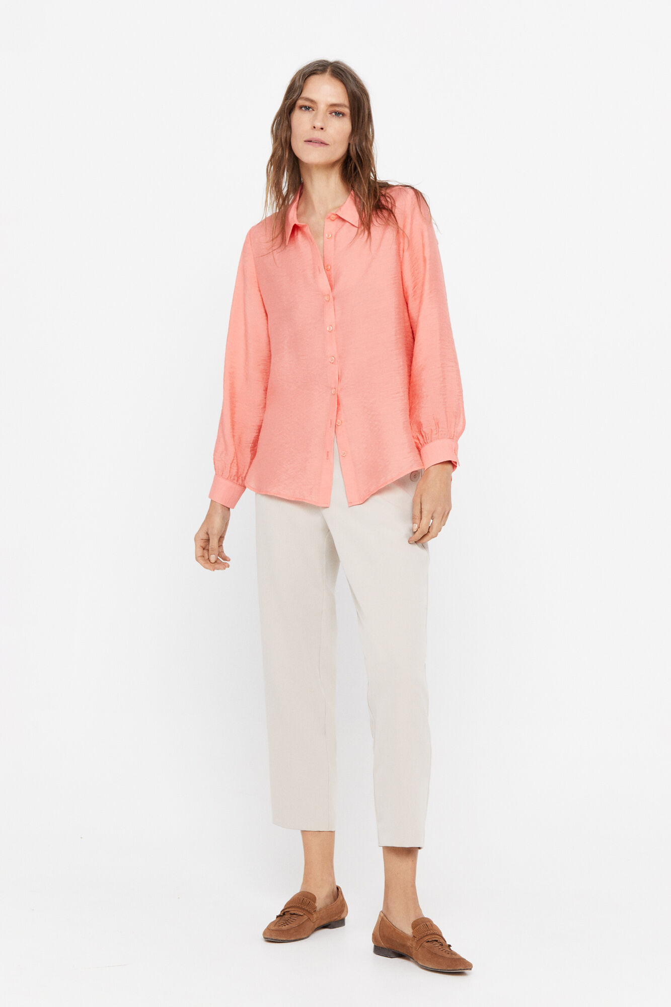 Camisa fluida - Coral
