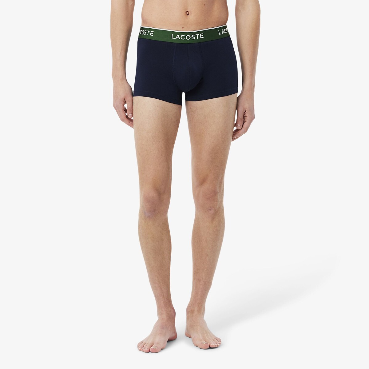 LACOSTE<br>Conjunto de 3 cuecas boxer de algodão elástico