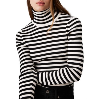 Pull femme Woven Label Roll CALVIN KLEIN