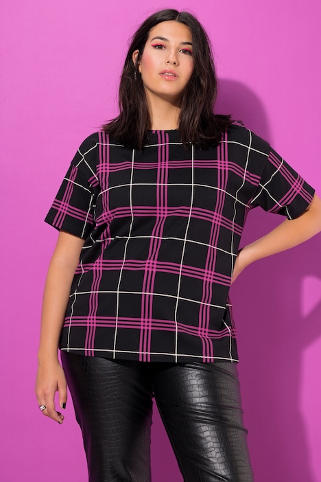 T-Shirt, oversized, Karo