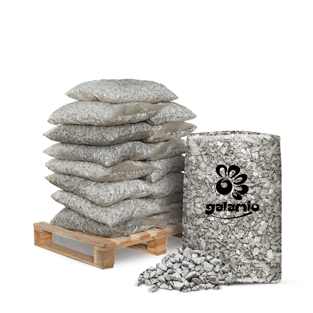 Galamio granietsnippers 16 - 22 mm 20kg x 15 zakken 300kg pallet