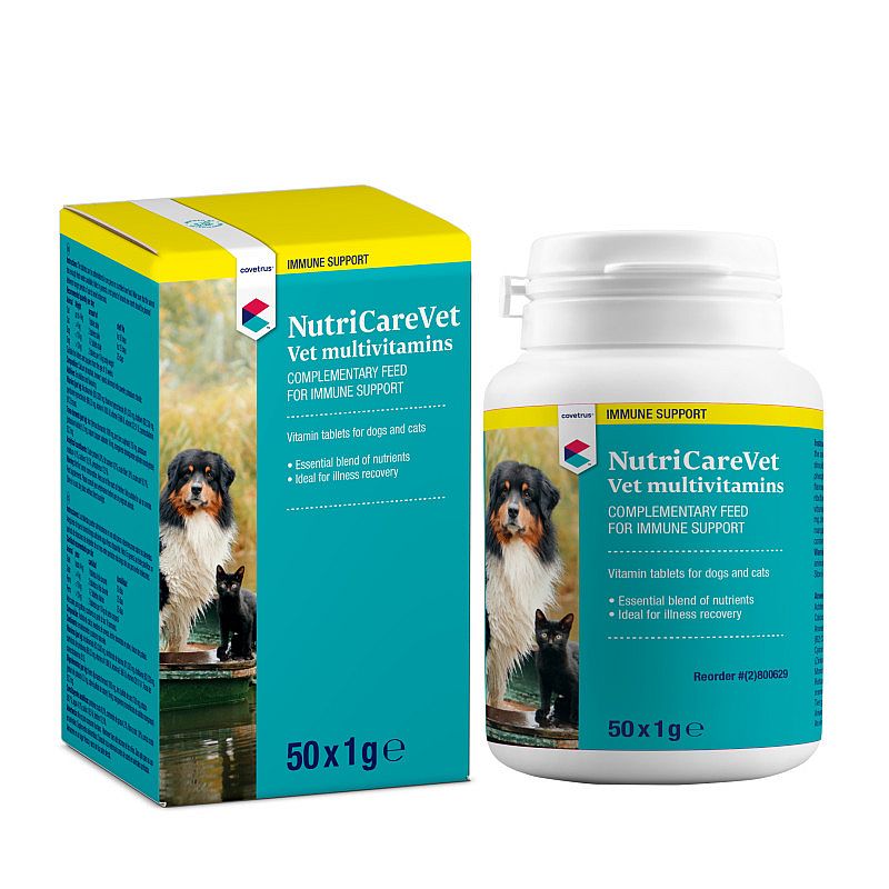 NutriCareVet Vetamins Multivitaminen Hond Kat 50 tabletten | 11844