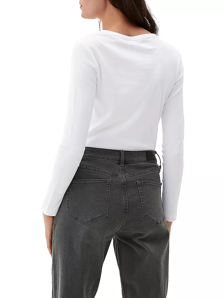 S.OLIVER Langarmshirt weiss