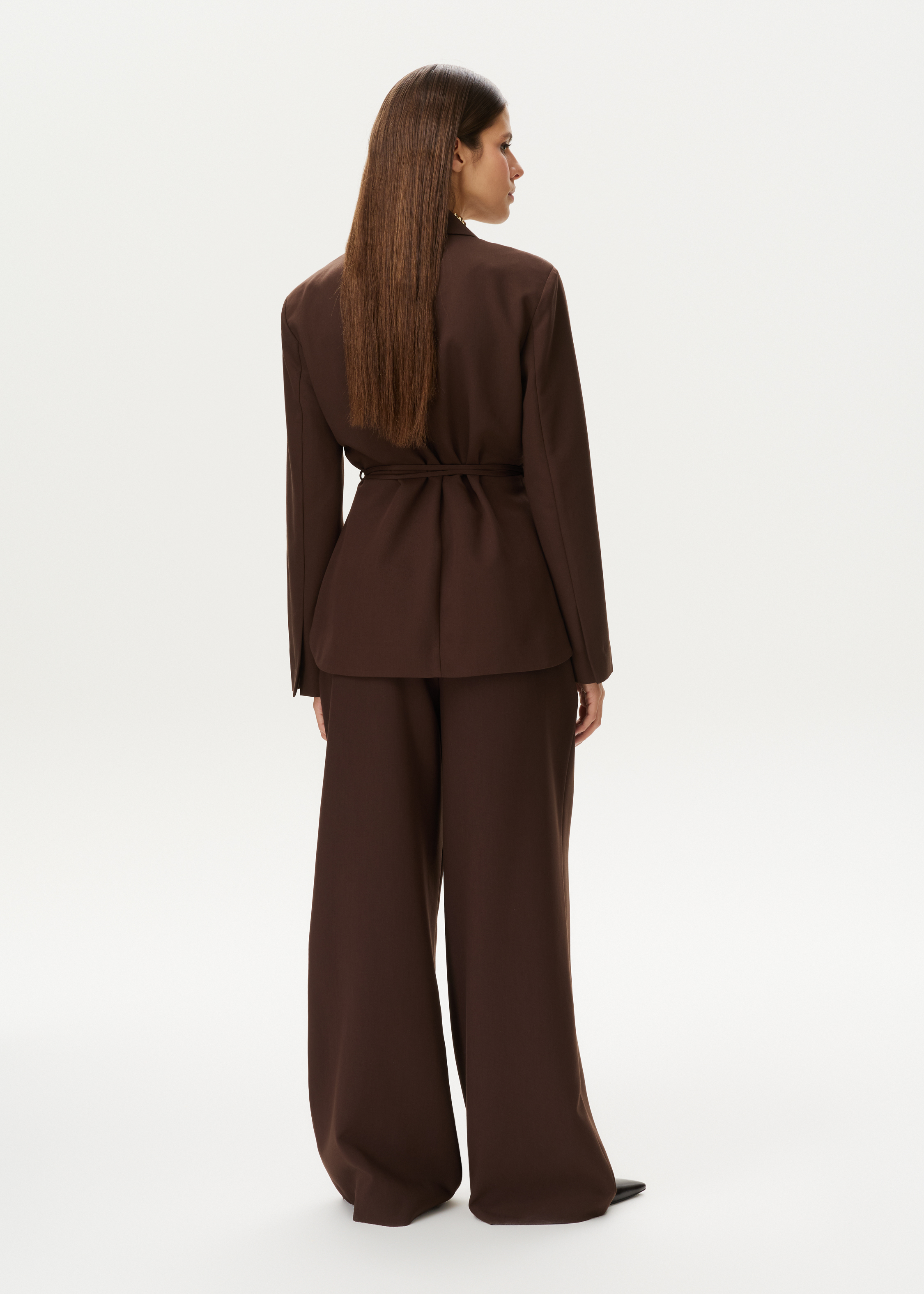 Blouse met blazer look