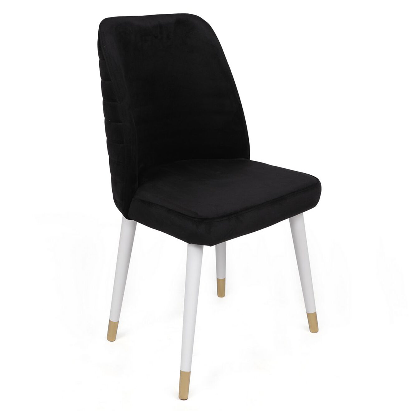Homitis 2 Chaises Hugo noir/blanc/doré - 50x90x49 cm