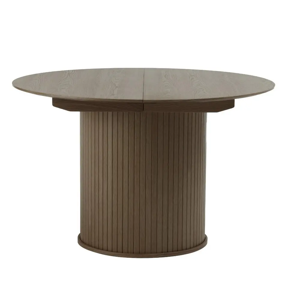 Eettafel Rond Donkerbruin - Uitschuifbaar - Ø120-167cm - Nola