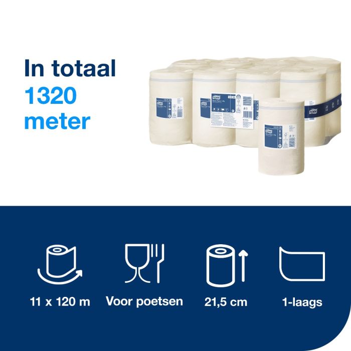 Tork 120123 Universal 310 minirollen 1-lgs wit 120 mtr x 22 cm doos à 11 rol (120123)