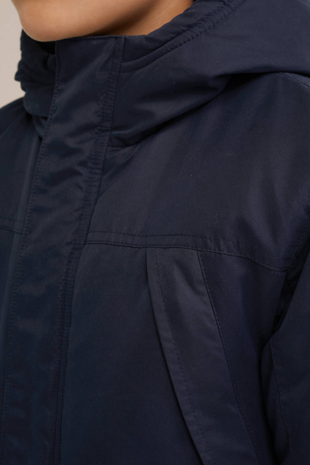WE Fashion winterjas donkerblauw