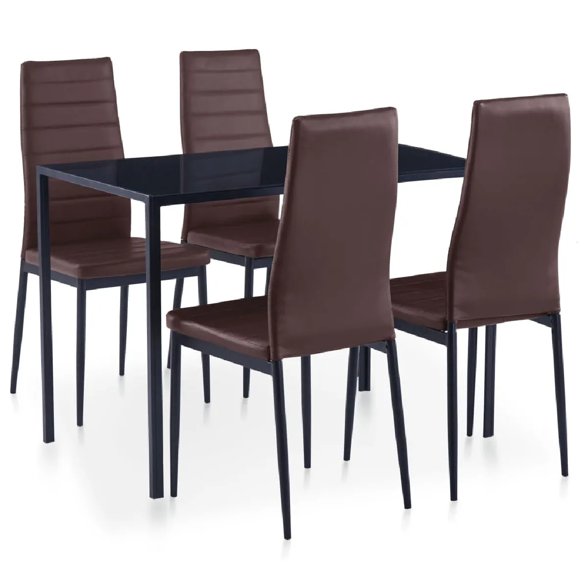 vidaXL Ensemble de salle à manger 5 pcs - Marron