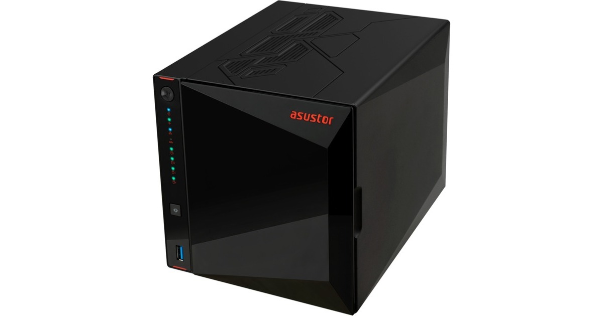 AsustorNimbustor 4 AS5404T nas  (Zwart, 2x LAN, USB, HDMI)