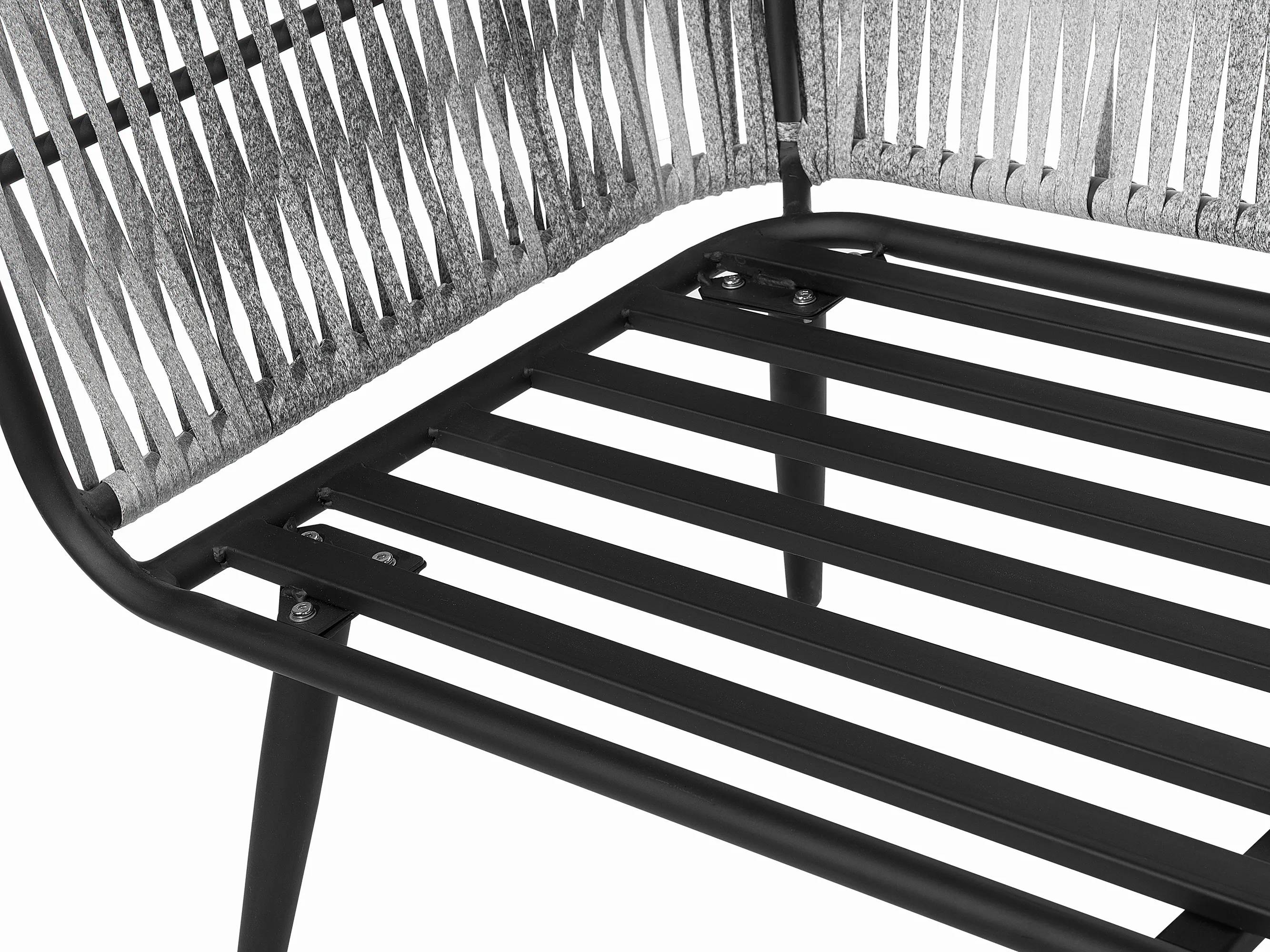 Loungeset met tafel 4-zits RAGUSA PE rotan Grijs