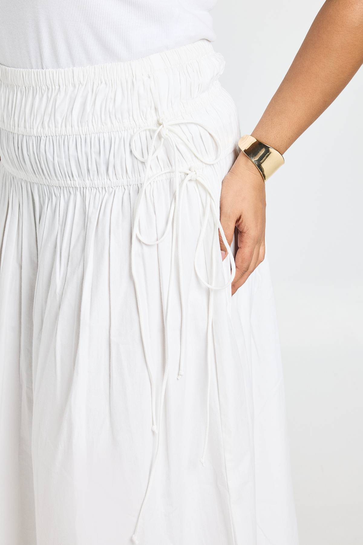 boohoo Jupe Maxi Froncée Grande Taille